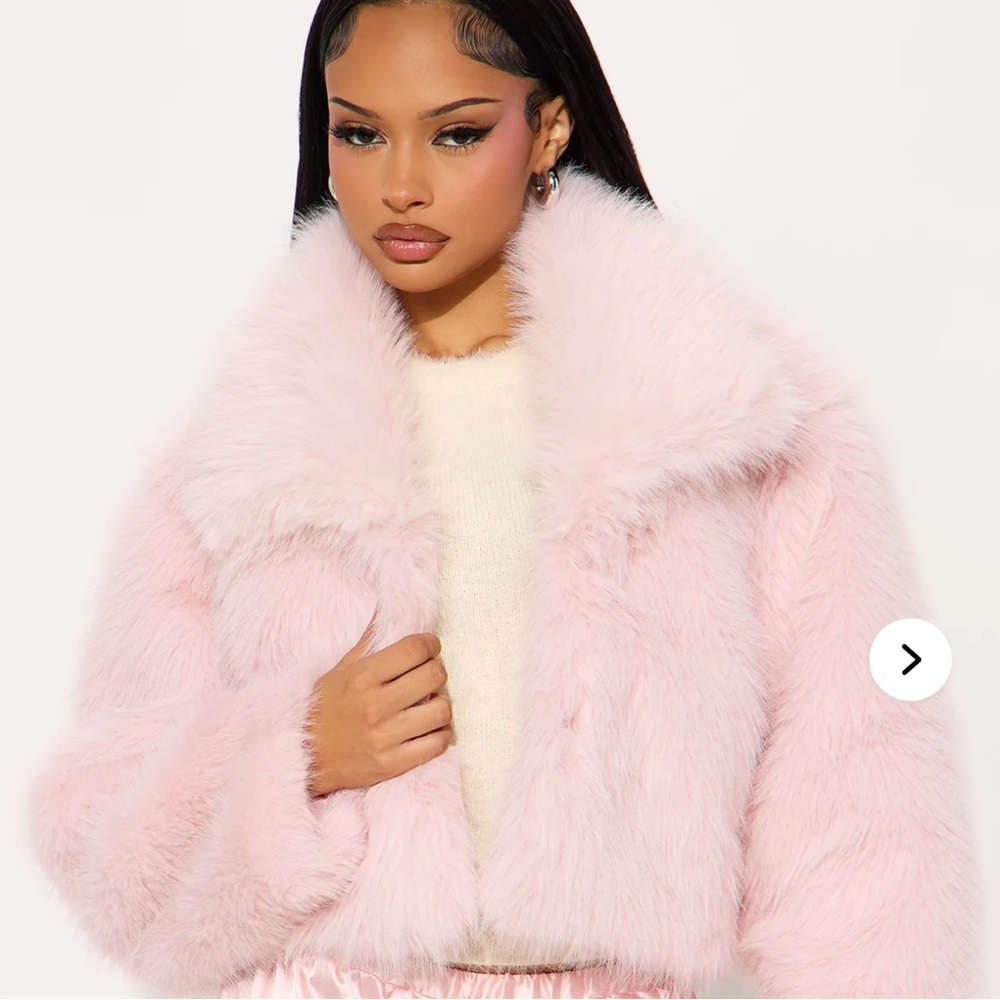 Fashion Nova Pink Teddy Jacket